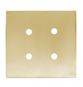Placa p/ 4 furos 4x4 - Novara Glass Dourado